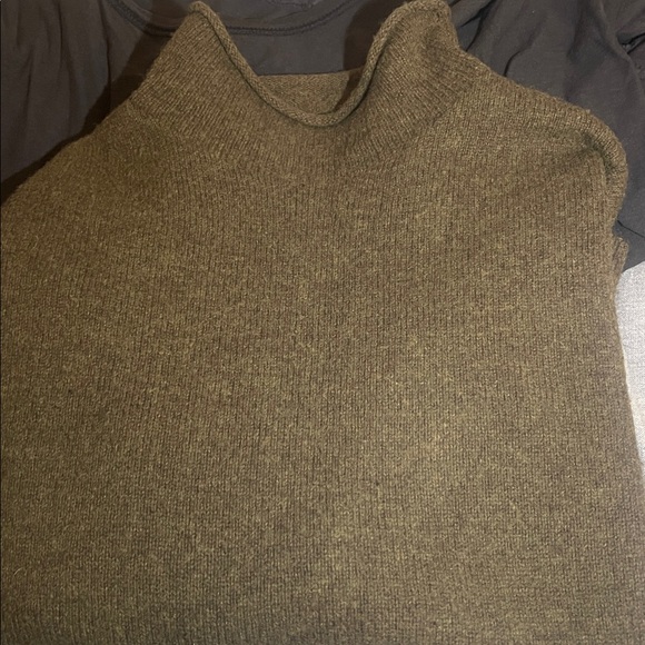 Whistles Funnel Neck olive green pullover sweater - Picture 3 of 9
